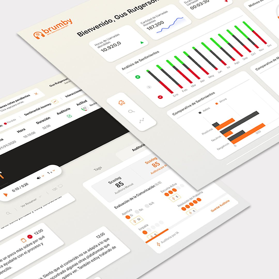 En esta imagen se muestra la interface de usuario del sistema de reproducción de Speech Analytics
