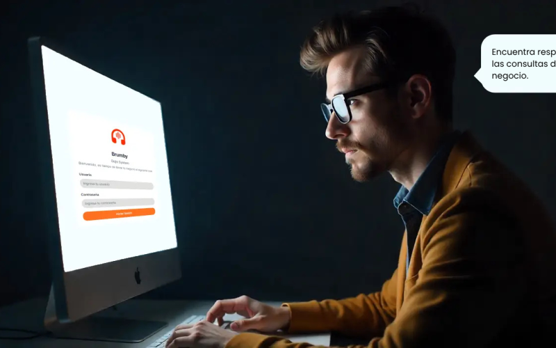 Gerente de Contact Center mitigando dudas de negocio con su Agente de IA